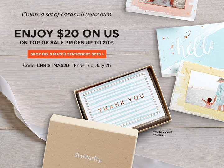 $20 off a $20+ Shutterfly Order!