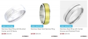 Stainless Steel Rings From $1.99 Shipped!