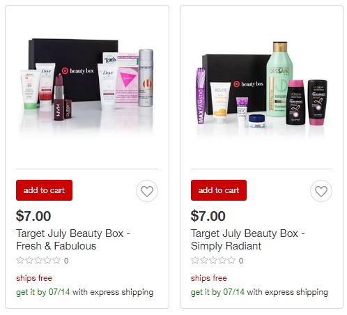 TWO Target July Beauty Boxes Available! $7 Each Shipped!