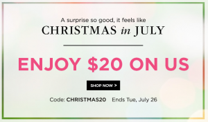 Shutterfly Christmas in July!  $20 Off $20!