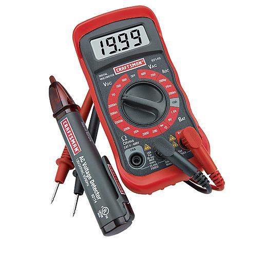 Craftsman Digital Multimeter with AC Voltage Detector—$13.59
