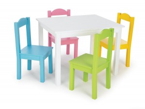 RUN! Tot Tutors Kids’ Table and 4 Chair Set, Pastel Wood – ONLY $48.59 + FREE Shipping (Reg $98)!