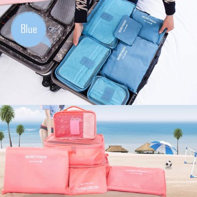 6-pc Dixiu Portable Multifunctional Travel Luggage Bag Organizer ONLY $7.34 SHIPPED!