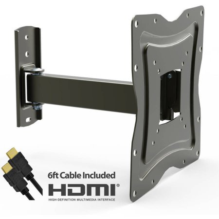 Full Motion TV Wall Mount for 10″-50″ TVs with Tilt and Swivel Articulating Arm – Just $14.99!