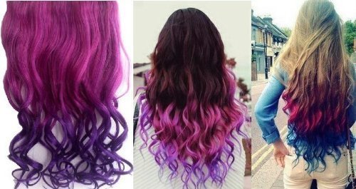 Highly Rated Pink to Dark Purple Hair Extension Only $4.28!!