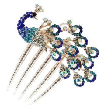 Green Crystal Peacock Hair Clip Only $2.49 SHIPPED!