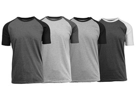 4-Pack Men’s Short Sleeve Raglan T’s – Just $22.99!