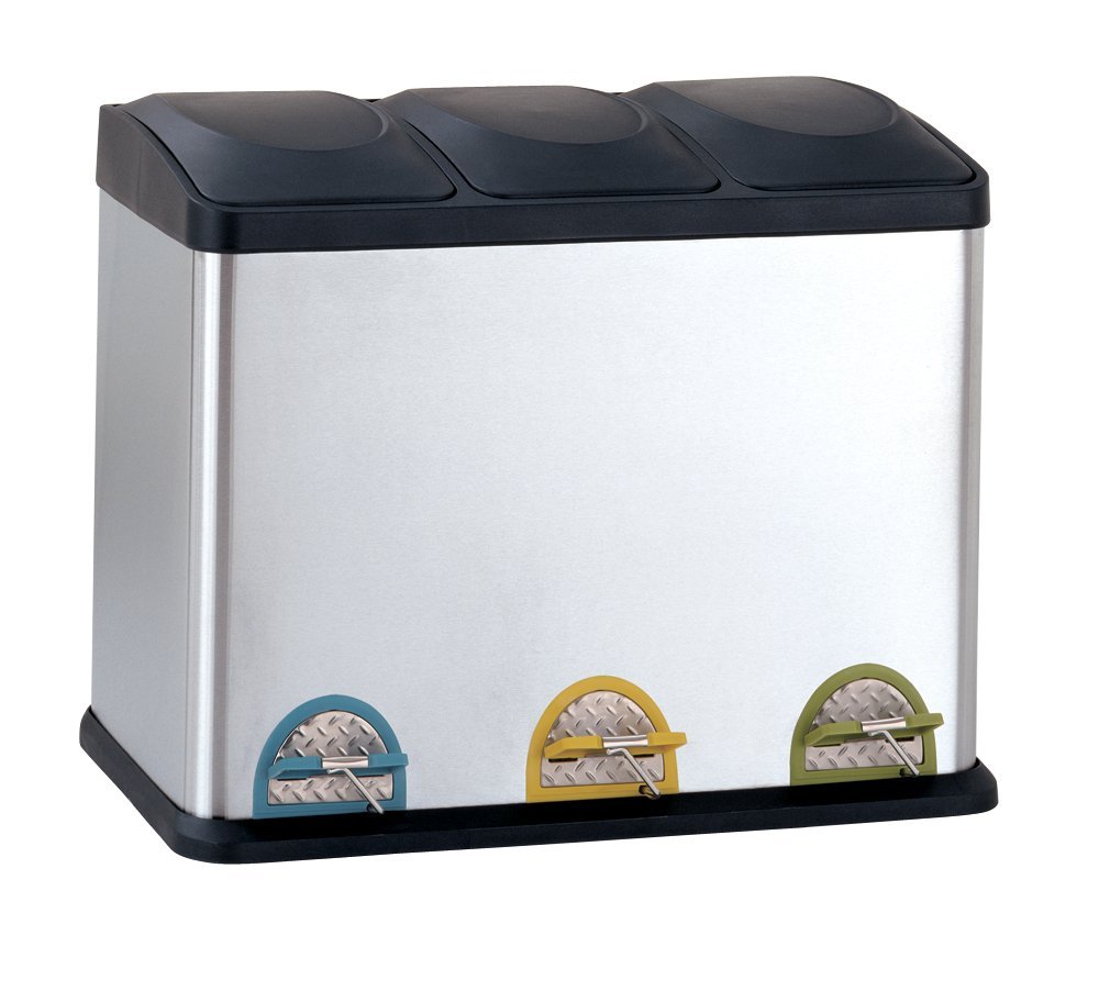 Stainless Steel Step-On 12-Gallon Recycle Bin – Just $34.63!