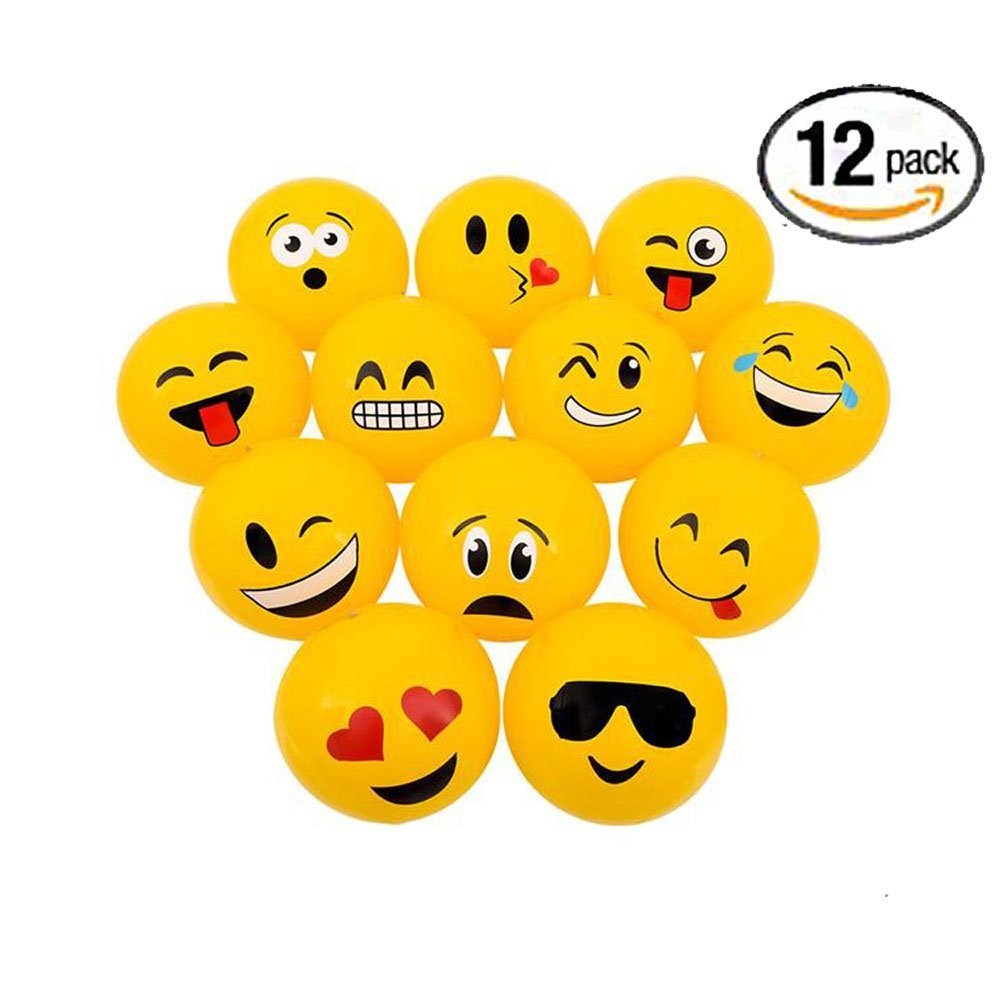 6″ Mini Emoji Party Pack Inflatable Beach Balls – 12 Pack – Just $8.99!