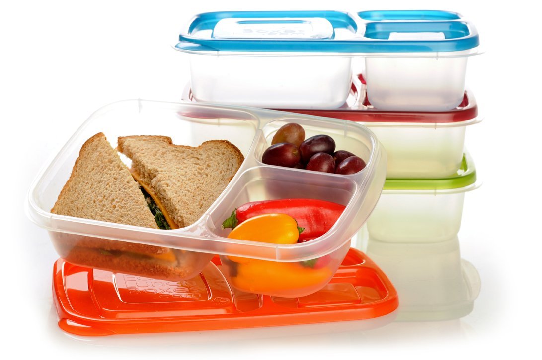 EasyLunchboxes 3-Compartment Bento Lunch Box Containers, Set of 4 – Just $13.95!