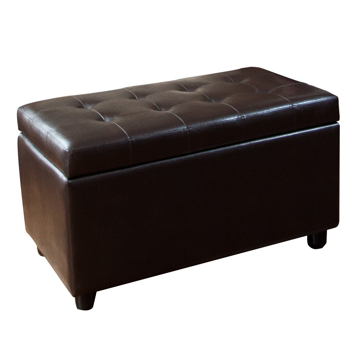 Cosmopolitan Faux Leather Storage Ottoman Bench – $57.83! Free shipping!