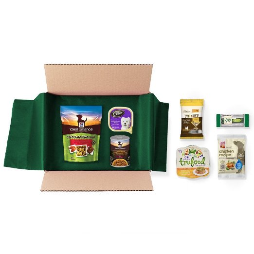 Dog Food and Treats Sample Box, 7 or more samples – Just $9.99 plus get a $9.99 credit with purchase!
