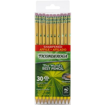 30 Pre-Sharpened Ticonderoga #2 Pencils Only $4.39!