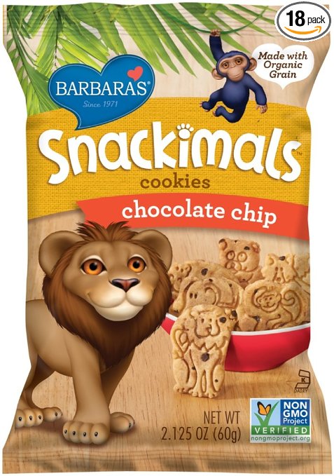 Barbara’s Snackimals Cookies, Chocolate Chip – Pack of 18 – Just $6.68!