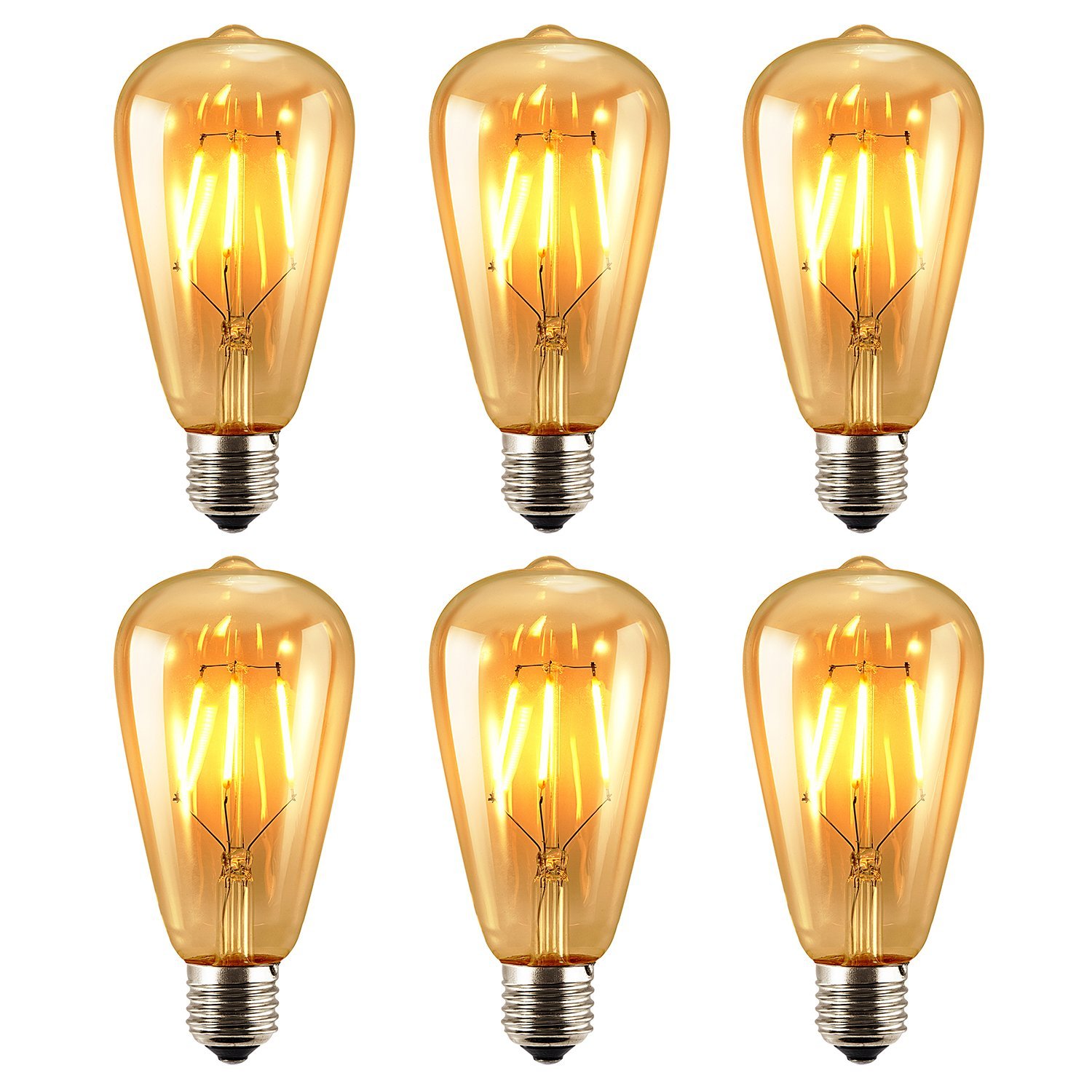 Antique LED Bulbs – Vintage Edison Dimmable LED Light Bulbs – Pack of 6 – Just $17.99!