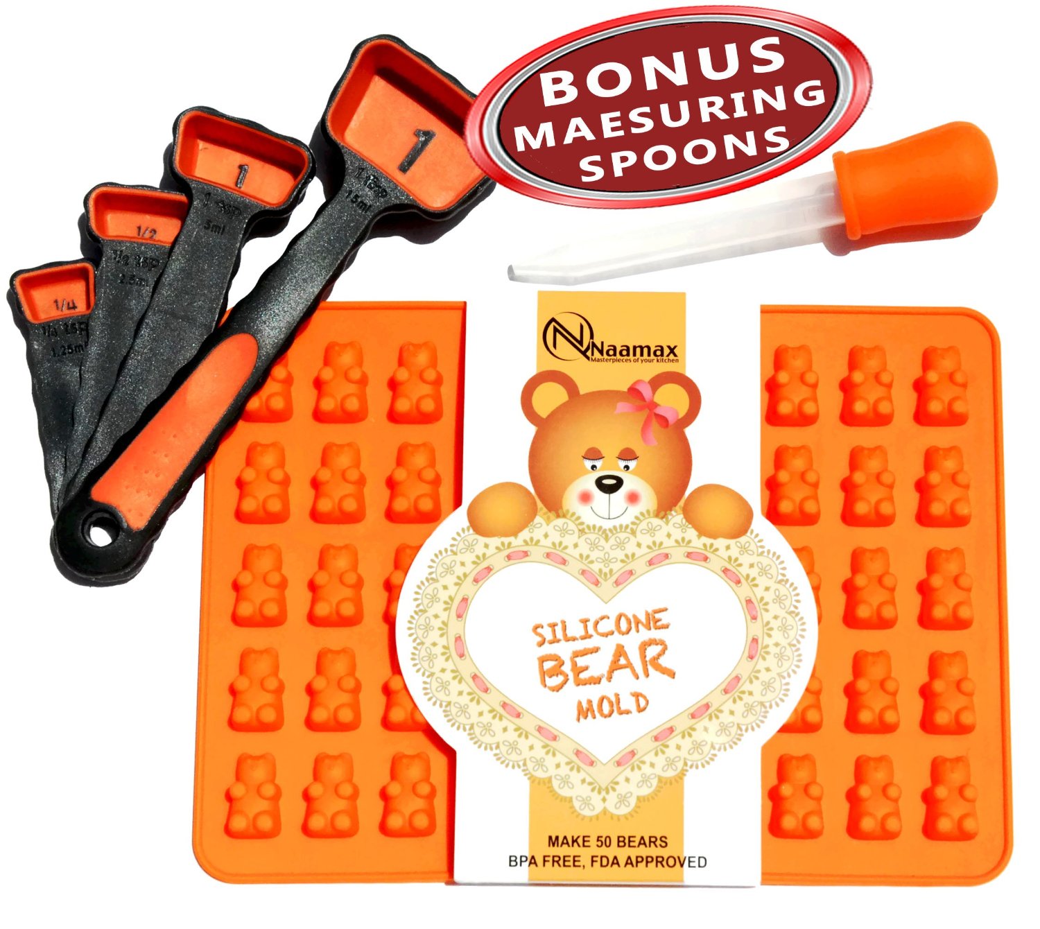 Charming Kit Gummy Bear Mold + Bonus Measuring Spoons Only $5.98!