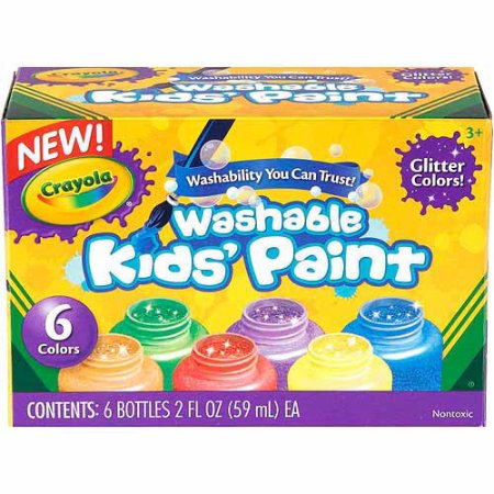 Crayola Washable Glitter Paint, 6-Pack Only $5.29 + FREE Store Pickup!