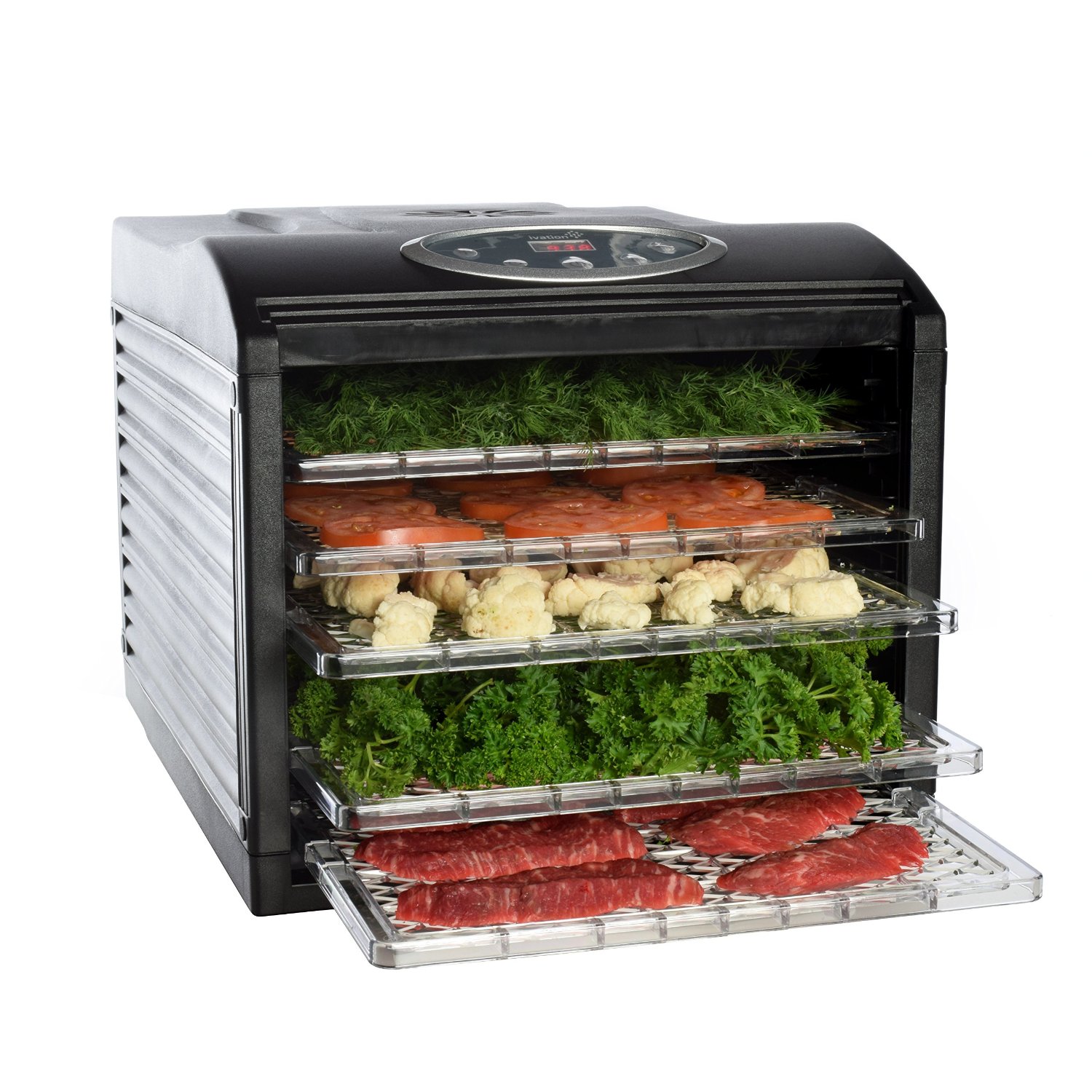 Ivation Electric Countertop Food Dehydrator with 6 Drying Racks – Just $79.99!