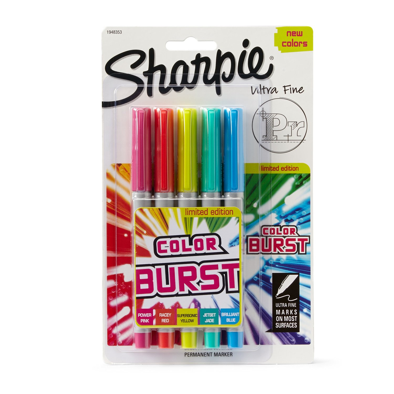 Sharpie Color Burst Permanent Markers 5-Pack – Just $2.68!
