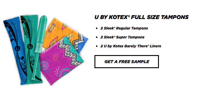 Still Available! U By Kotex Samples for FREE!
