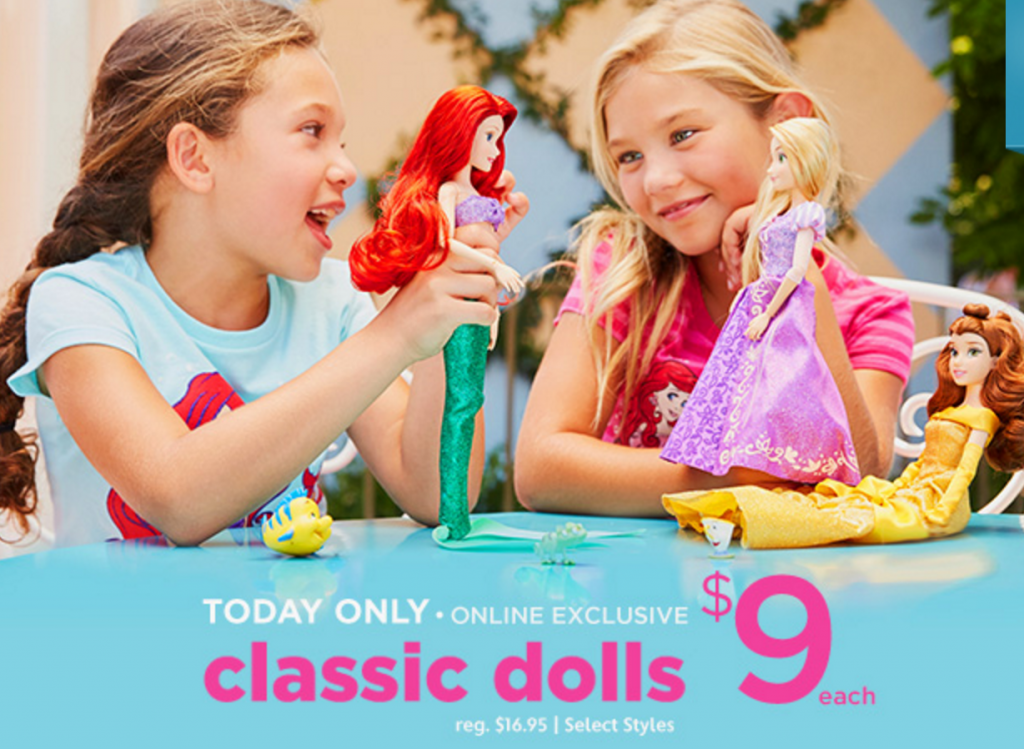 The Disney Store: Classic Dolls Just $9.00 Each Online & Today Only (8/4)!