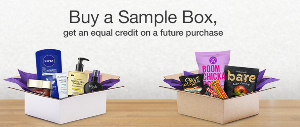 New Sample Boxes From Amazon! Earn An Equal Credit To Use On A Future Purchase!