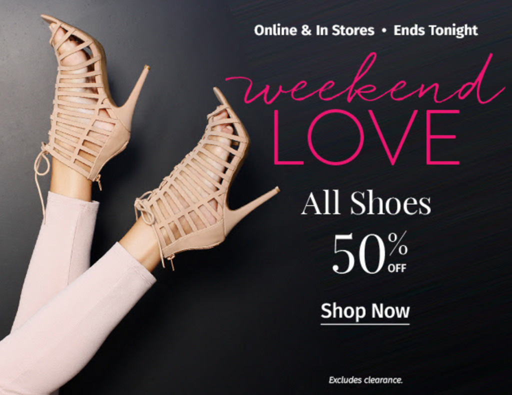 Take 50% Off All Shoes At Charlotte Russe Today Only (8/6)! Perfect For Back-To-School! Take 50% Off All Shoes At Charlotte Russe Today Only (8/6)! Perfect For Back-To-School!
