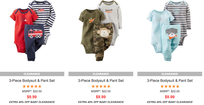 Carters & Osh Kosh: FREE Shipping! Grab 3 Piece Baby Sets Only $5.99 Shipped! (Reg. $22)