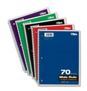 Tops 1-Subject 70-Sheet Wide Ruled Notebooks Just $0.75 Each For Prime Members Only!