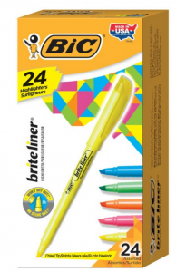 Bic 24-Count Brite Liner Highlighter Assortment Just $5.94! Bic 24-Count Brite Liner Highlighter Assortment Just $5.94!