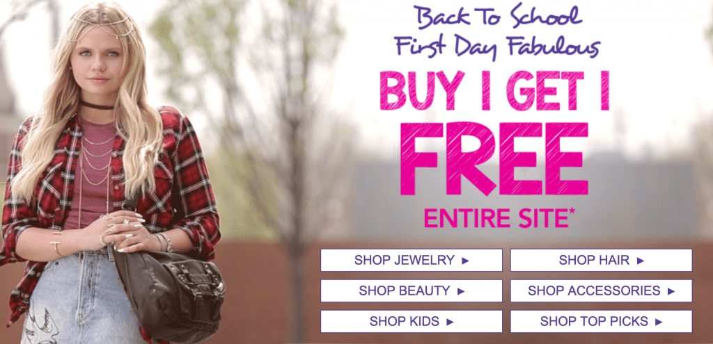 Claire’s Back-To-School Sale The Entire Site Is Buy One Get One FREE!