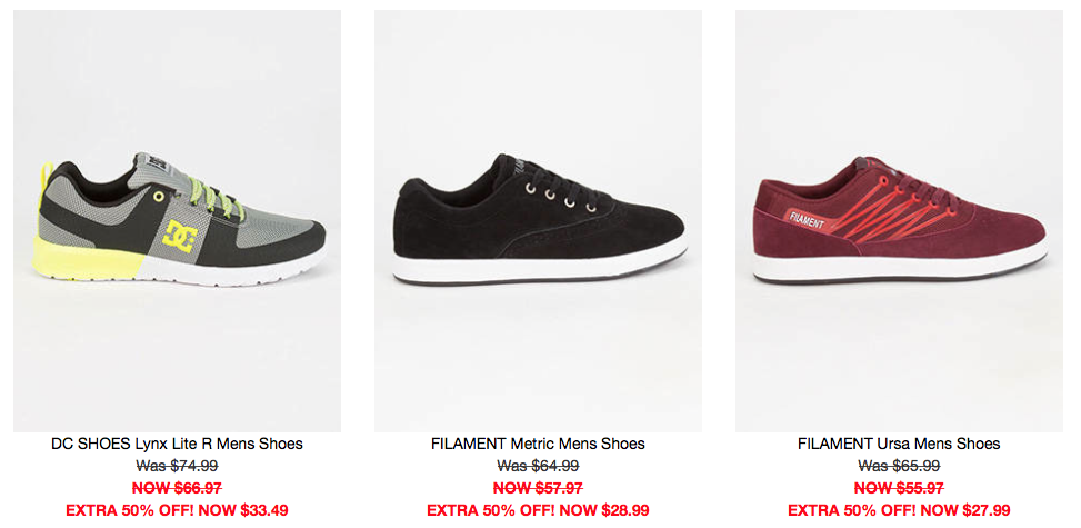Tilly’s: Take an Extra 50% off Popular Brand Shoes=Prices Start at $5.49! Shop from Converse, Nike, Adidas and More!