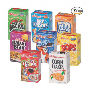 Kellogg’s Cereal Variety Pack, Single Serve Boxes 72-Count Just $21.29 Shipped!