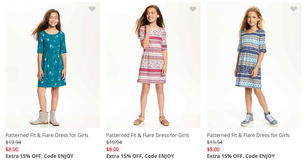 Old Navy: Take An Additional 15% Off Baby & Kid Merchandise! Select Girls Dress As Low As $6.80 Today Only (8/17)!