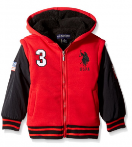 U.S. Polo Fleece Sherpa Lined Hoodie For Little Boys Just $7.96!