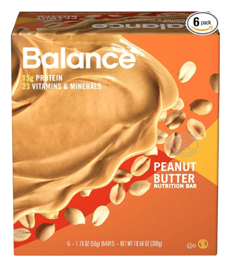 Balance Bars $1.00 off Coupon! Grab Balance Bar Peanut Butter, 6 count Value Pack for only $4.09 Shipped!