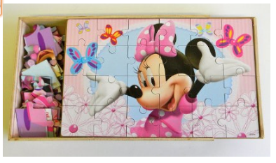 Disney Minnie Bowtique 7 Wood Puzzles in Wood Storage Box Only $9.88! (Reg. $14.99)