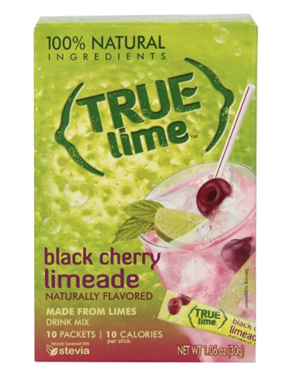 True Lime Limeade Stick Pack, Black Cherry, 10 Count (1.06oz) Only $1.56 Shipped!