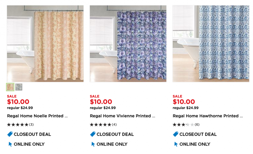 Regal Home Printed Shower Curtains Just $7.00 Shipped For Kohl’s Cardholders!