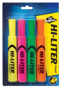 Hurry! Hi-Liter Desk-Style Highlighters, Assorted Colors 4-Pack Just $1.00!