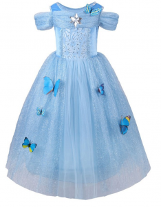 Girl’s Cinderella Dress Princess Costume With Butterfly Just $15.99!