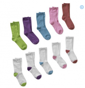 Hanes Girls Crew Socks 10-Pack Just $6.98!