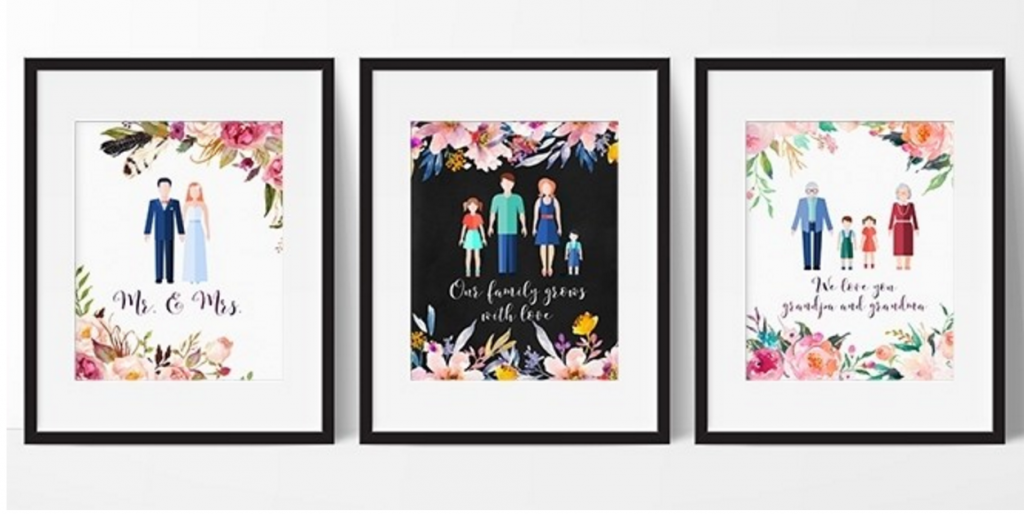 Hot! Personalized Family Illustrations Just $9.99 On Jane!