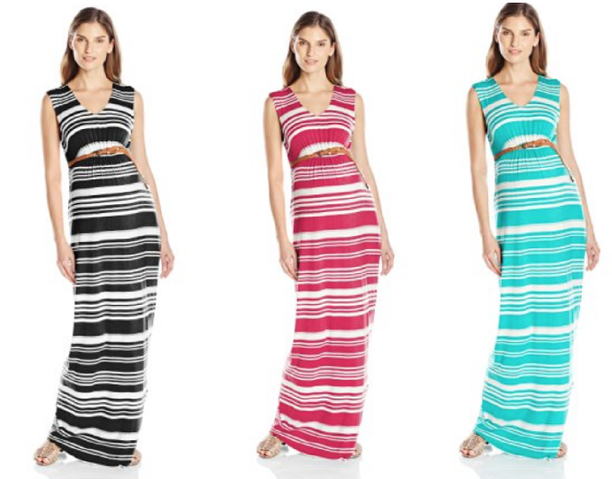 Women’s Three Seasons Maternity Cap Sleeve Belted Maxi Dress Starting at Only $9.00! (Reg. $64)