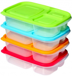 Sunsella Buddy Boxes -3 Compartment Containers Reusable Bento Lunch Box & Divided Food Storage 4-Pack Just $13.89!