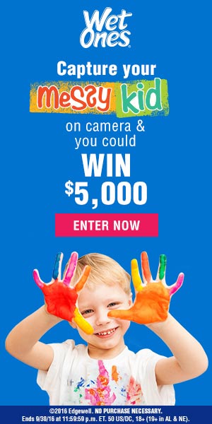 Just for Fun: Wet Ones Messiest Kid In America Contest – $5,000 Prize!