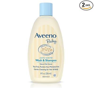 Amazon Add-on Item: Aveeno Baby Wash & Shampoo, Lightly Scented, 8 Ounce (Pack of 2) – $4.69!