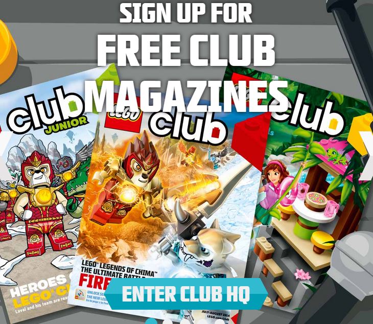 FREE 2-Year Subscription to LEGO Club Magazine!