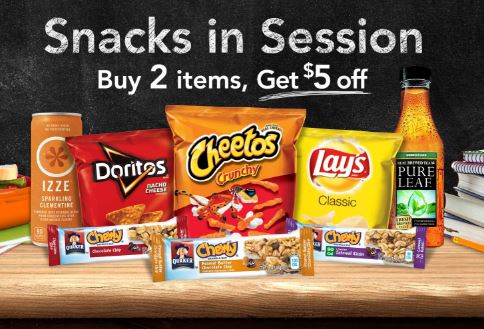 Amazon: Buy 2 Items Save $5.00 on Back to School Snacks & Lunch Items! Stock Up Prices on Chips, Drinks & More!