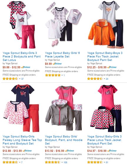 Sprout Baby Yoga Clothes Starting at $6.00! Sizes Up To 24 Months!